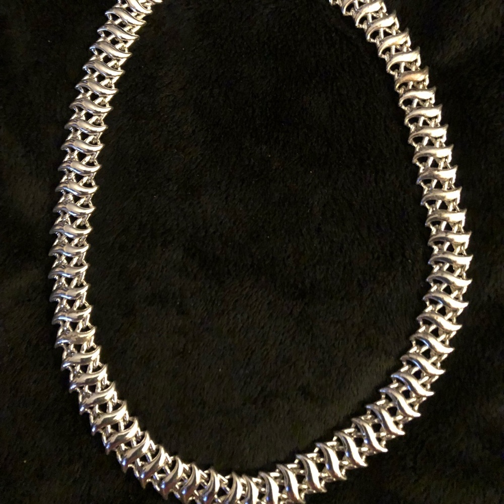 Silver Link Like Choker